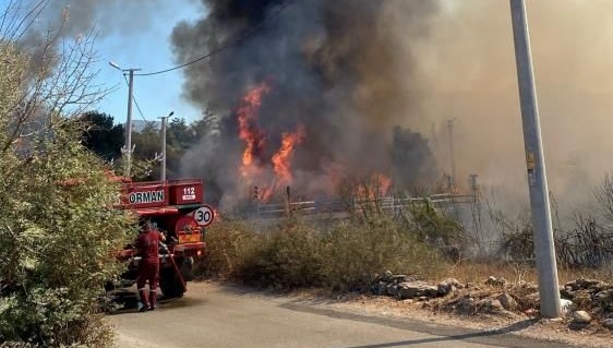 bodrumda sazlik alanda yangin KJXlGskU